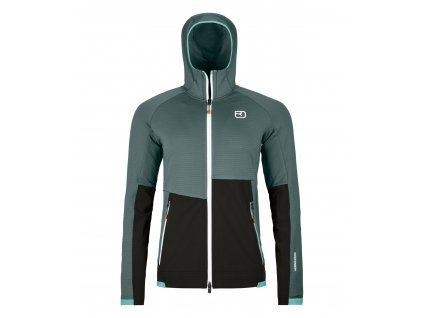 Dámská Mikina Ortovox Fleece Rib Hoody Women's (Velikost S, Barva Dark Arctic Grey)