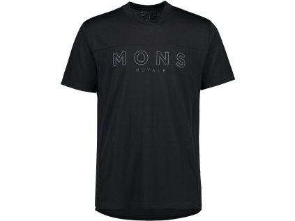Merino triko MONS ROYALE REDWOOD ENDURO VT black (Velikost M)