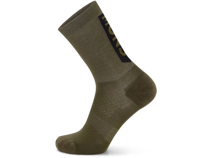 Ponožky MONS ROYALE ATLAS MERINO CREW SOCK dark olive (Velikost M)