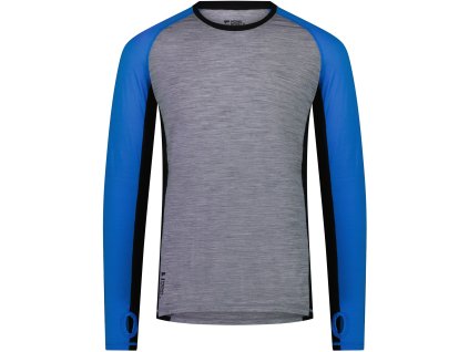 Merino triko MONS ROYALE TEMPLE TECH LS blue gravel