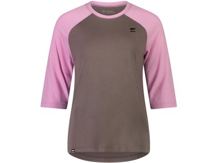 Merino triko MONS ROYALE TARN MERINO SHIFT RAGLAN 3/4 WMNS pop pink / iron (Velikost L)