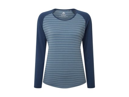 Dámské Tričko Mountain Equipment Redline Long Sleeve T-shirt Women's (Velikost L, Barva Bluefin Stripe/Denim Blue)