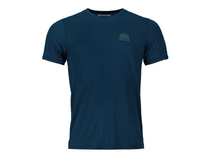Pánské  Tričko Ortovox 120 Cool Tec Mtn Stripe T-shirt Men's (Velikost M, Barva Deep Ocean)
