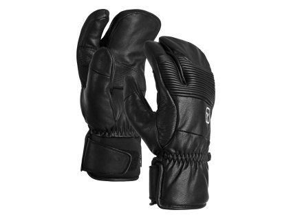 Pánské  Rukavice Ortovox Full Leather 3 Finger Glove Men's (Velikost L, Barva Black Raven)