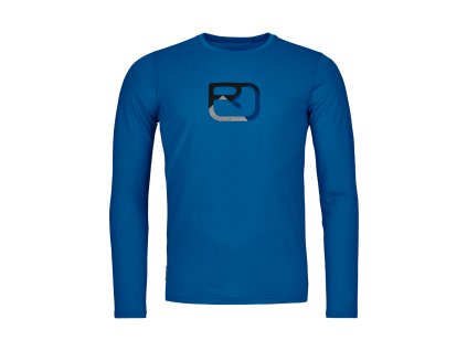 Pánské  Tričko Ortovox 150 Cool Mtn Silhouette Long Sleeve Men's (Velikost M, Barva Blue Note)