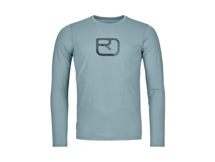 Pánské  Tričko Ortovox 150 Cool Mtn Silhouette Long Sleeve Men's (Velikost L, Barva Glacier Grey)