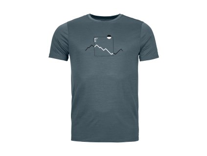 Pánské  Tričko Ortovox 150 Cool Peak Focus T-Shirt Men's (Velikost XL, Barva Dark Arctic Grey)