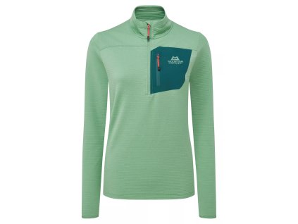 Dámské Tričko Mountain Equipment Lumiko Zip T-shirt Women's (Velikost M, Barva Lichen Green/D Teal)