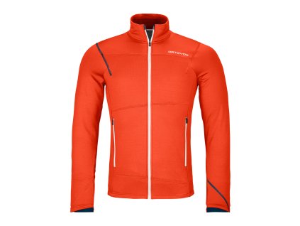 Pánská Mikina Ortovox Fleece Light Jacket Men's (Velikost XXL, Barva Hot Orange)