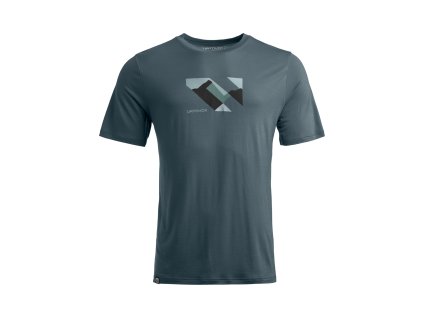 Pánské  Tričko Ortovox 140 Cool Landscape T-shirt Men's (Velikost XL, Barva Dark Arctic Grey)