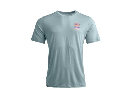 Pánské  Tričko Ortovox 140 Cool Mtn Gradient T-shirt Men's (Velikost S, Barva Glacier Grey)