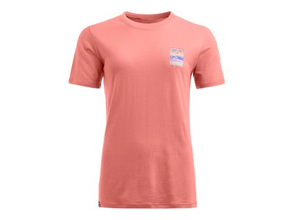 Dámské Tričko Ortovox 140 Cool Mtn Gradient T-shirt Women's (Velikost M, Barva Blossom)