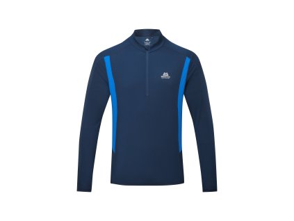 Pánské  Tričko Mountain Equipment Ignis Long Sleeve Zip T-shirt Men's (Velikost L, Barva Admiral/Atlantic)