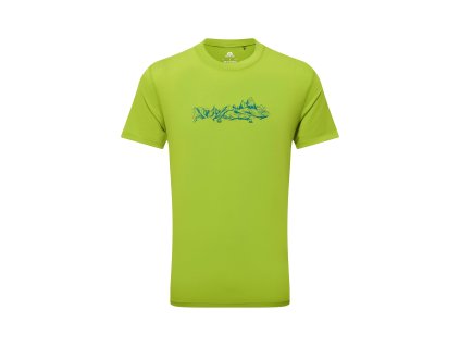 Pánské  Tričko Mountain Equipment Groundup Skyline T-shirt Men's (Velikost S, Barva Cactus)