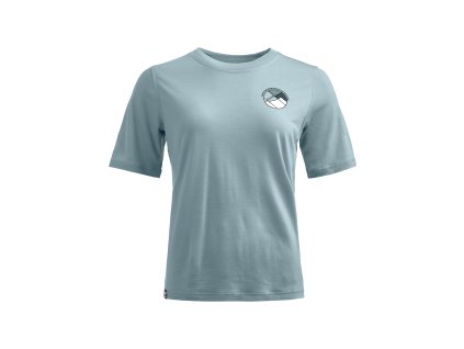Dámské Tričko Ortovox 140 Cool Round Landscape T-shirt Women's (Velikost M, Barva Glacier Grey)