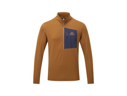Pánské  Tričko Mountain Equipment Lumiko Zip T-shirt Men's (Velikost M, Barva Walnut/Cosmos)