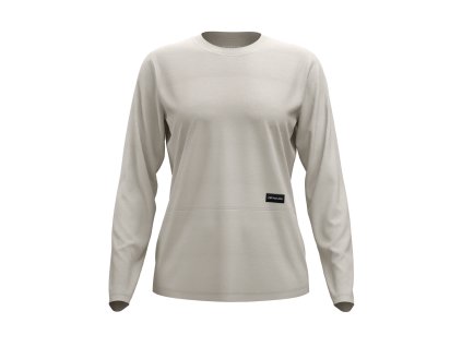 Dámské Tričko Ortovox 185 Merino Patch Long Sleeve Women's (Velikost L, Barva White Tea)