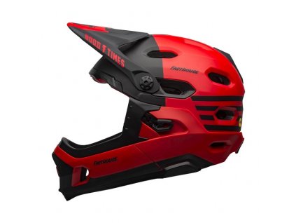 Cyklistická helma BELL Super DH Spherical - červená