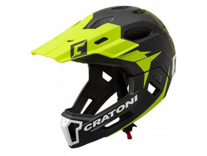 Helma CRATONI C-Maniac 2.0 MX Black/Lime/White Matt (Velikost 58-61 cm)