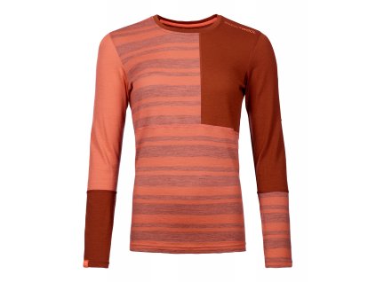 Dámské Termoprádlo Ortovox W's 185 Rock'n'Wool Long Sleeve (Barva Coral, Velikost XL)