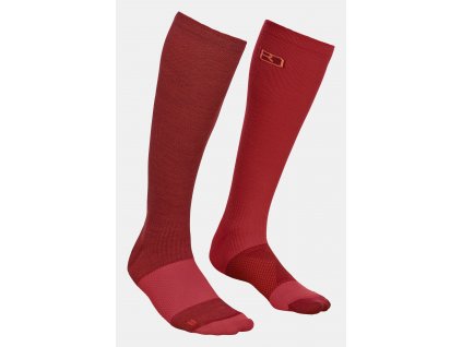Dámské Ponožky Ortovox W's Tour Compression Socks (Barva Dark Blood, Velikost 39-41)