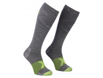 Pánské  Ponožky Ortovox Tour Compression Long Socks (Barva Grey Blend, Velikost 39-41)