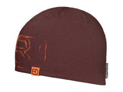 Čepice Ortovox 120 Tec Logo Beanie - červená