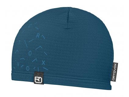 Čepice Ortovox Fleece Light Grid Beanie - modrá