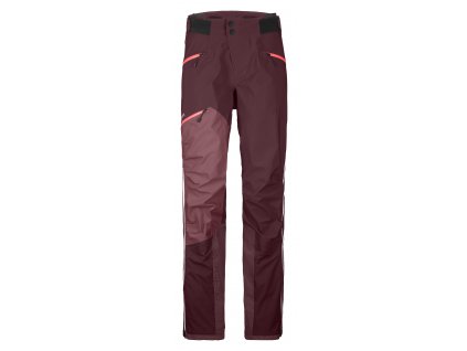 Dámské Kalhoty Ortovox W's Westalpen 3L Pants - červené (Velikost M, Barva červená)