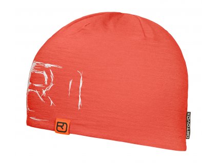 Čepice Ortovox 120 Tec Logo Beanie - růžová