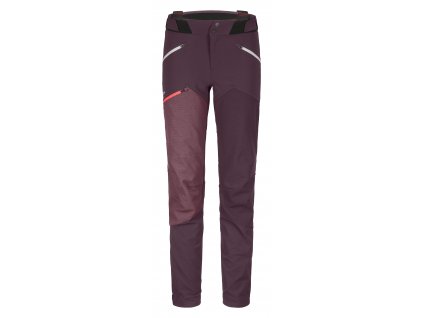 Dámské Kalhoty Ortovox W's Westalpen Softshell Pants - červené (Velikost M, Barva červená)