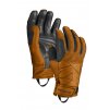 Pánské  Rukavice Ortovox Full Leather Glove (Velikost S, Barva oranžová)