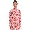 Merino triko MONS ROYALE CASCADE MERINO FLEX 200 MOCK NECK LS retro red nordtek (Velikost L)