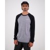 Triko MONS ROYALE ICON MERINO RAGLAN LONG SLEEVE grey heather / black (Velikost L)