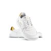 Barefoot tenisky Barebarics Zing - White & Gold - Leather