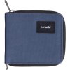Peněženka PACSAFE RFIDSAFE ZIP AROUND WALLET coastal blue