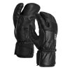 Pánské  Rukavice Ortovox Full Leather 3 Finger Glove Men's (Velikost L, Barva Black Raven)