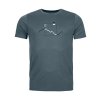 Pánské  Tričko Ortovox 150 Cool Peak Focus T-Shirt Men's (Velikost XXL, Barva Dark Arctic Grey)