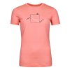 Dámské Tričko Ortovox 150 Cool Peak Focus T-Shirt Women's (Velikost M, Barva Wild Berry)