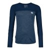 Dámské Tričko Ortovox 150 Cool Logo Long Sleeve Women's (Velikost XS, Barva Deep Ocean)