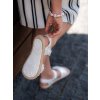 Dětské barefoot sandály Be Lenka Miami Junior - Off-White Sparkle (Velikost 35)