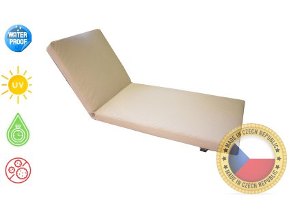 Polstr na lehátko outdoor sv. béžová zakázková výroba