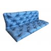 Voděodolný polstr na zahradní houpačku POMIS Modrý žíhaný