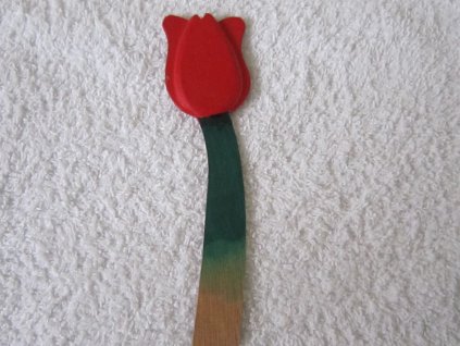 0008961 magnet tulipan se stonkem cerveny