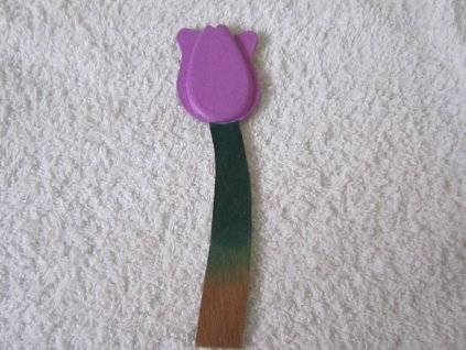 0008990 magnet tulipan se stonkem fialovy