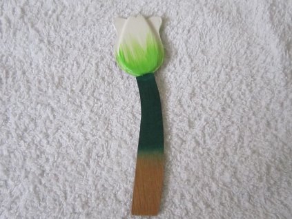 0008945 magnet tulipan se stonkem zeleno bily