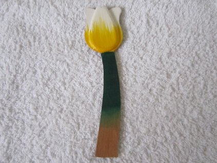 0008973 magnet tulipan se stonkem zluto bily