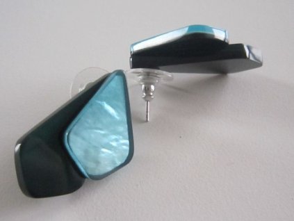 0002975 nausnice kapka tyrkysovo zelene