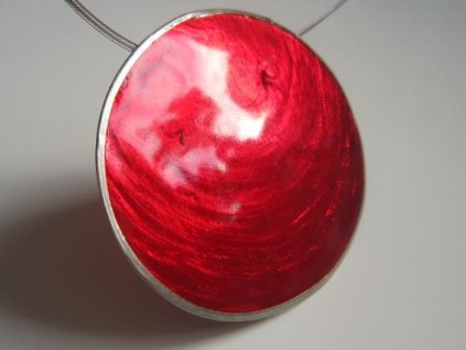 0003044 prirodni sperk big pendant cerveny