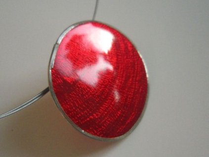 0003049 prirodni sperk small pendant cerveny